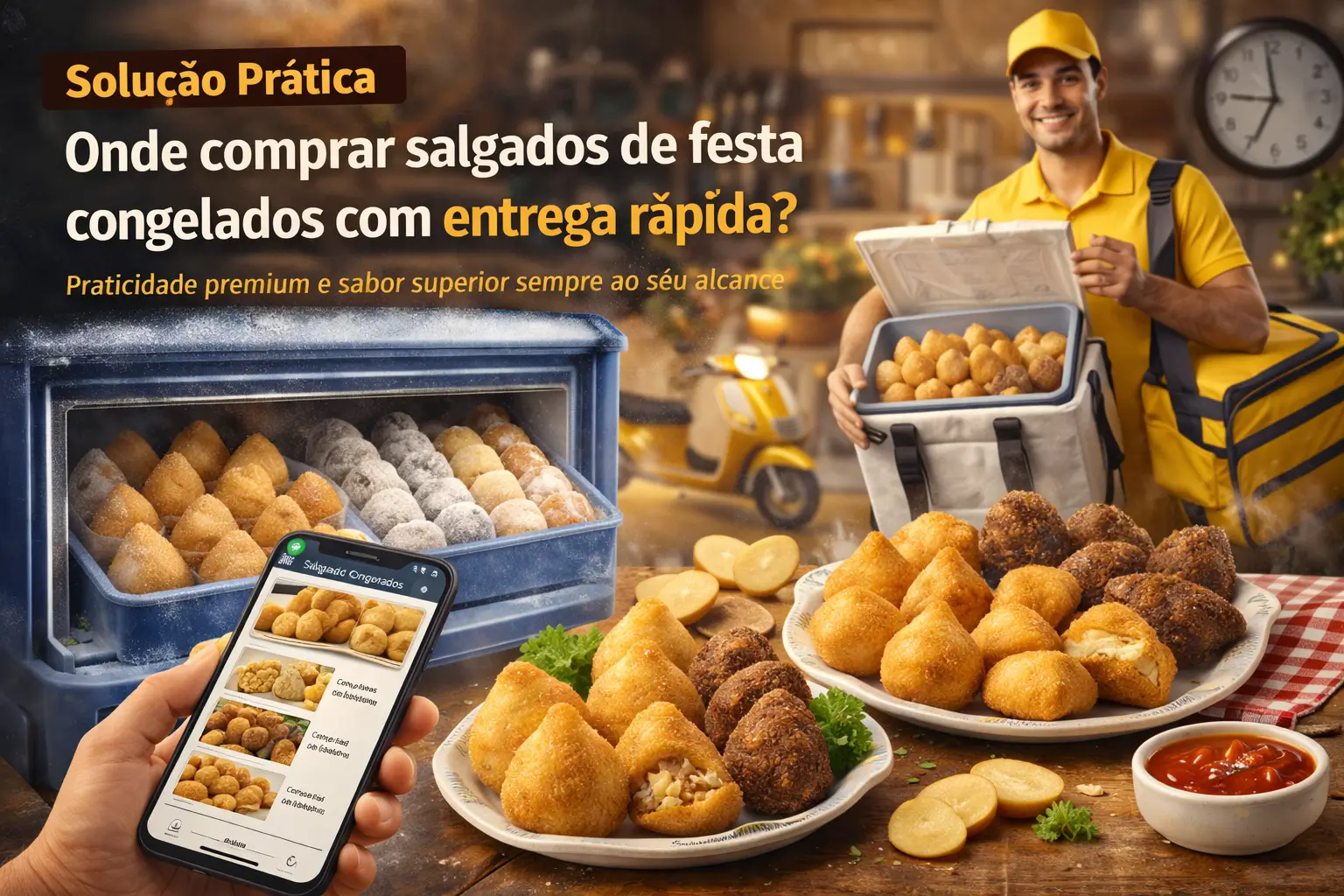 Onde comprar salgados congelados